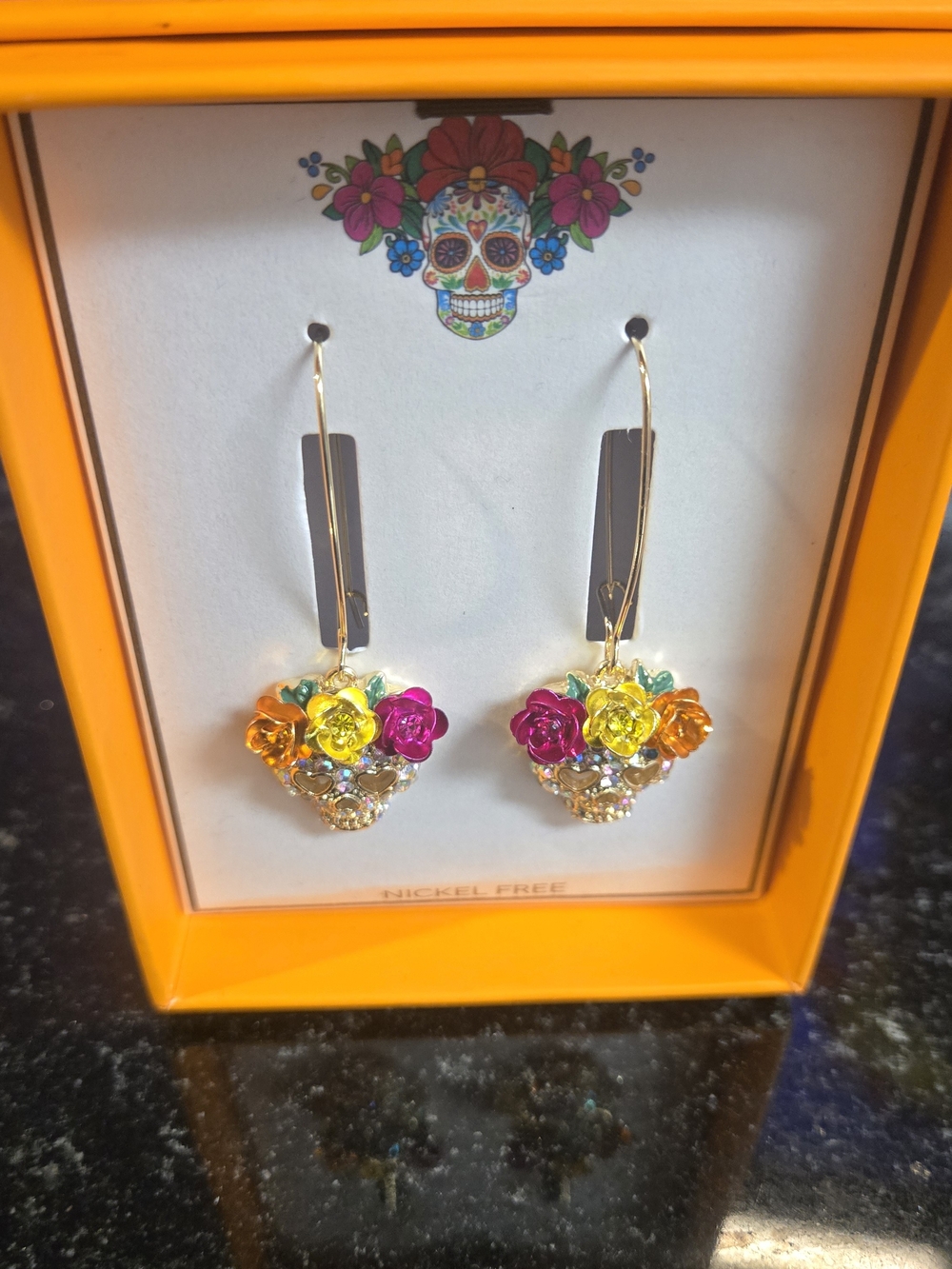 Floral Multi-Color Drop Earrings - Women Jewelry